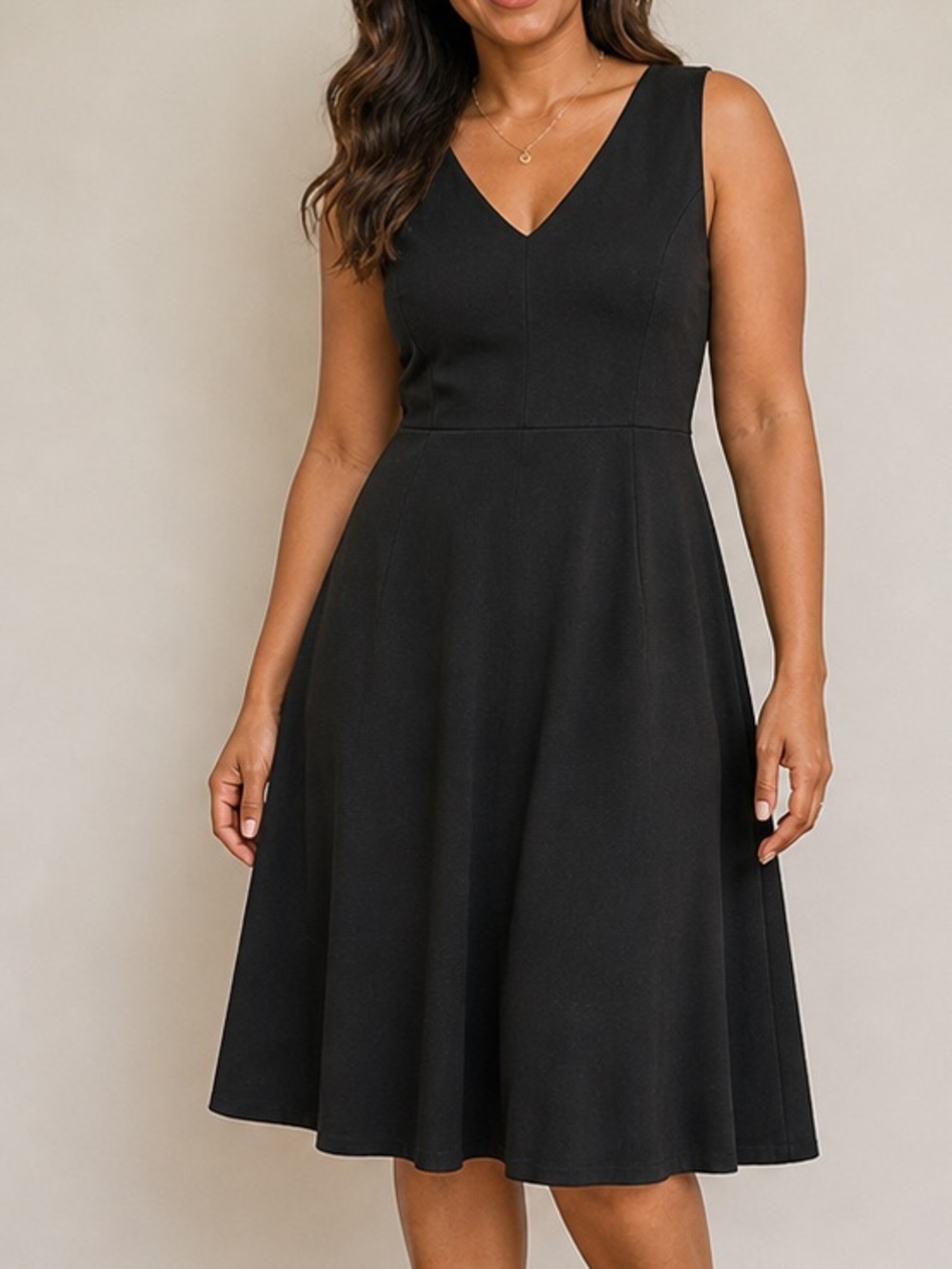 LOFT Elegant Black Sleeveless Dress size 10 length 38in pit to pit 15in